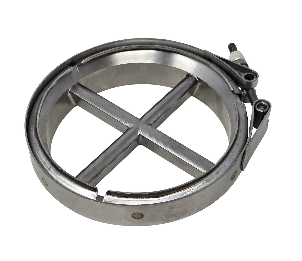 "Short" 5in Marmon Flare S400 *T6 Foot* Downpipe Turbo Guard Cross Bolts Flare Flange & Clamp