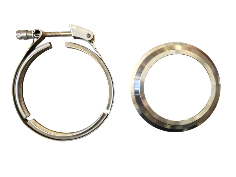 Machined Downpipe Flare Flange & Clamp for S400 *T6 Foot*