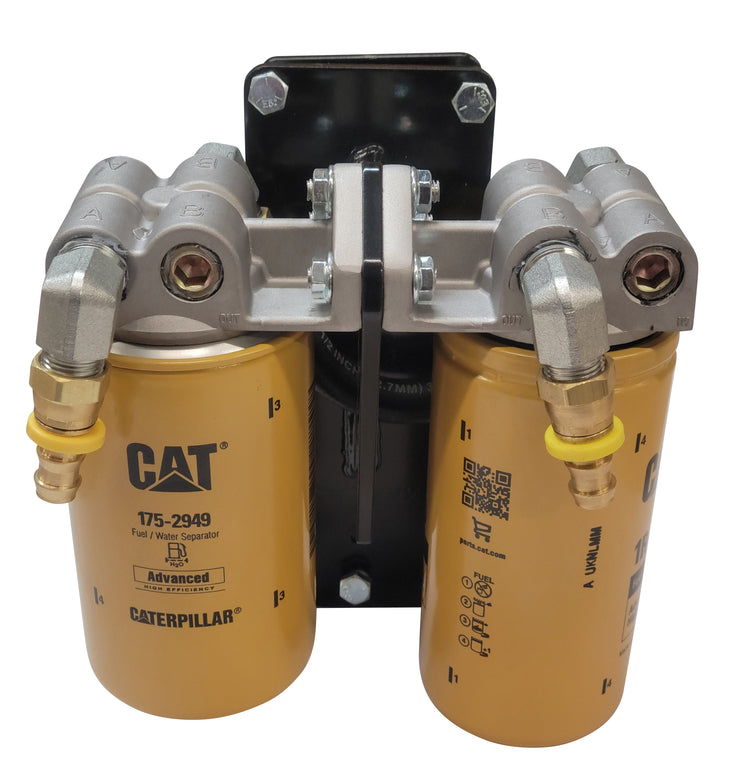 Dual Diesel CAT Fuel Filter Remote Mount Filter System