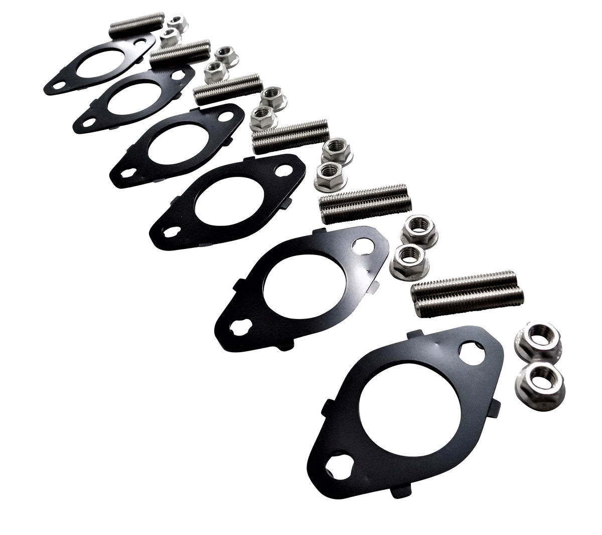 Exhaust Manifold Header Gasket Stainless Stud Kit for 98.5-19 5.9 & 6.7 Cummins