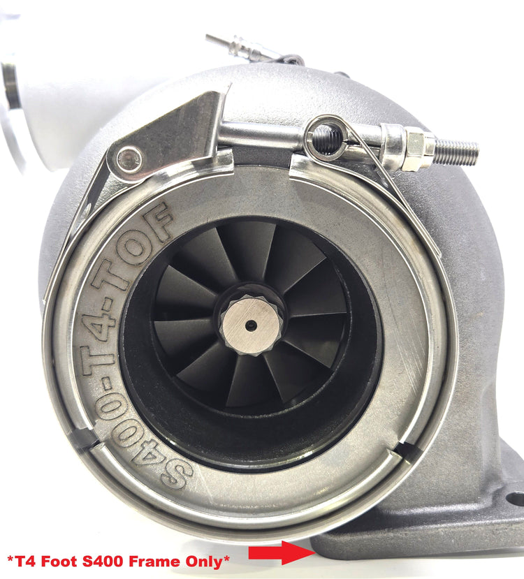 4 Inch S400 GT45 *T4 Foot* Downpipe Flare Flange & Clamp