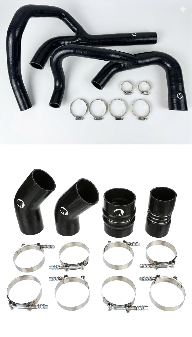 Heavy Duty Silicone Intercooler and Coolant Hose Kit Compatible With 2013-2014 Dodge Ram Cummins 2500 3500 6.7L Diesel
