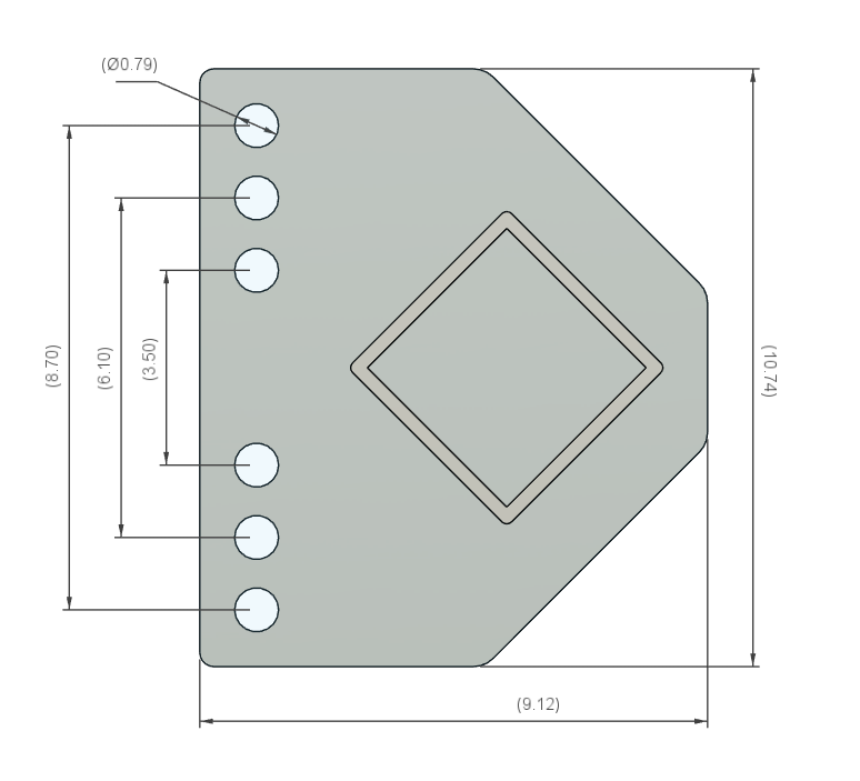 4-Link Front Frame Mount Weld On Tabs Brackets 6 Hole