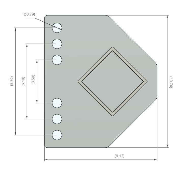 4-Link Front Frame Mount Weld On Tabs Brackets 6 Hole