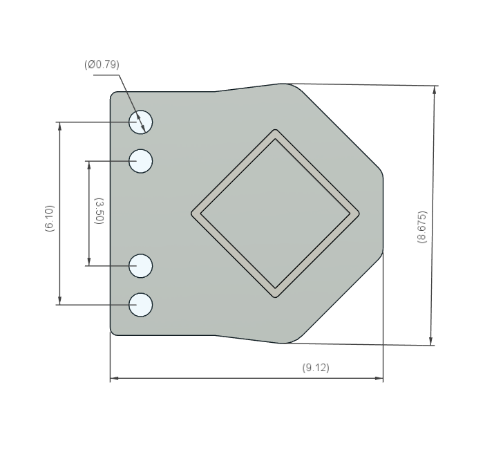 4-Link Front Frame Mount Weld On Tabs Brackets 4 Hole