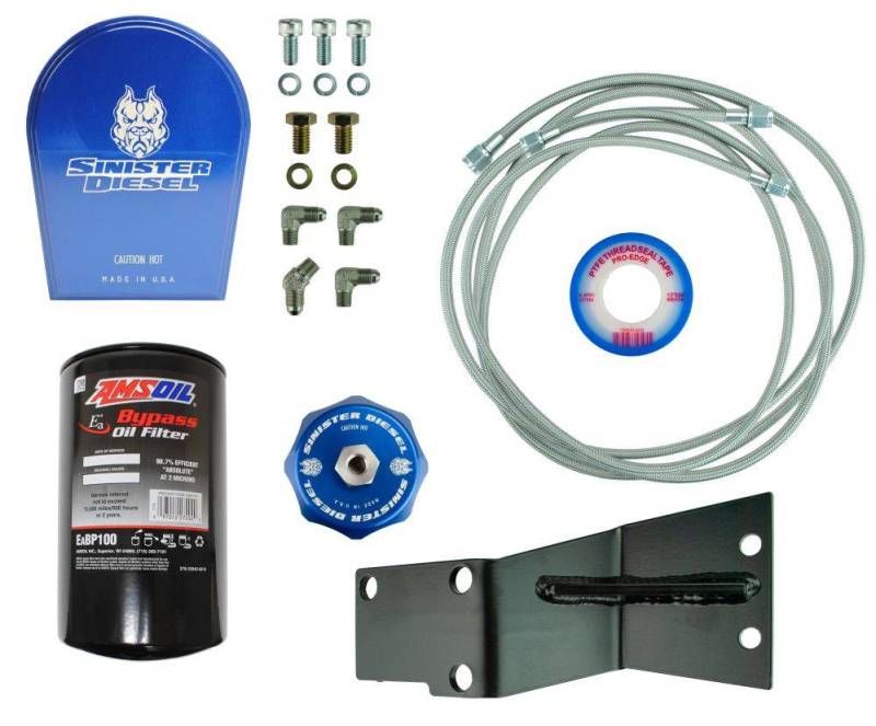 Sinister Diesel 2007.5-2012 Ram 2500/3500 6.7L Cummins Bypass Oil Filt ...