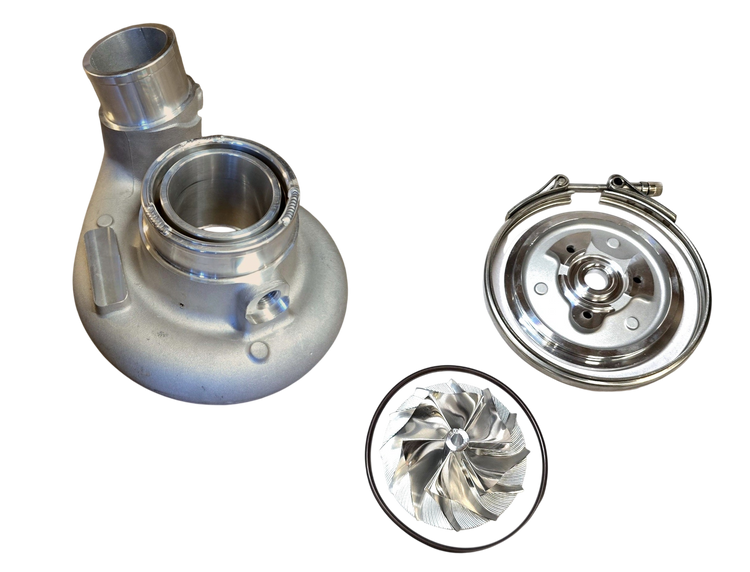 63.5mm T51R Mod Turbo Cover Kit & Wheel for 2019-24 HE300VG Turbos 6.7l Cummins